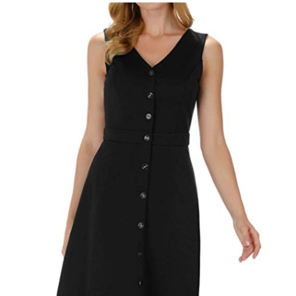 ⭐️Flash Sale ⭐️Brand new! Black Button Down A-line Dress - Picture 3 of 5